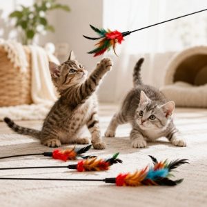 Varitas con Plumas para Gato