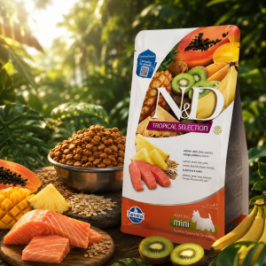 N&D Tropical Selection Perro Adulto Raza Pequeña Salmón 2,5 kg + 500 Gr.de Regalo