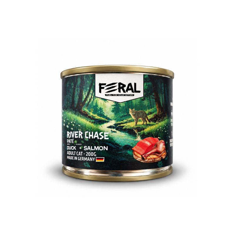 Alimento Húmedo Gato Adulto 200 gr. Pato-Salmón Feral