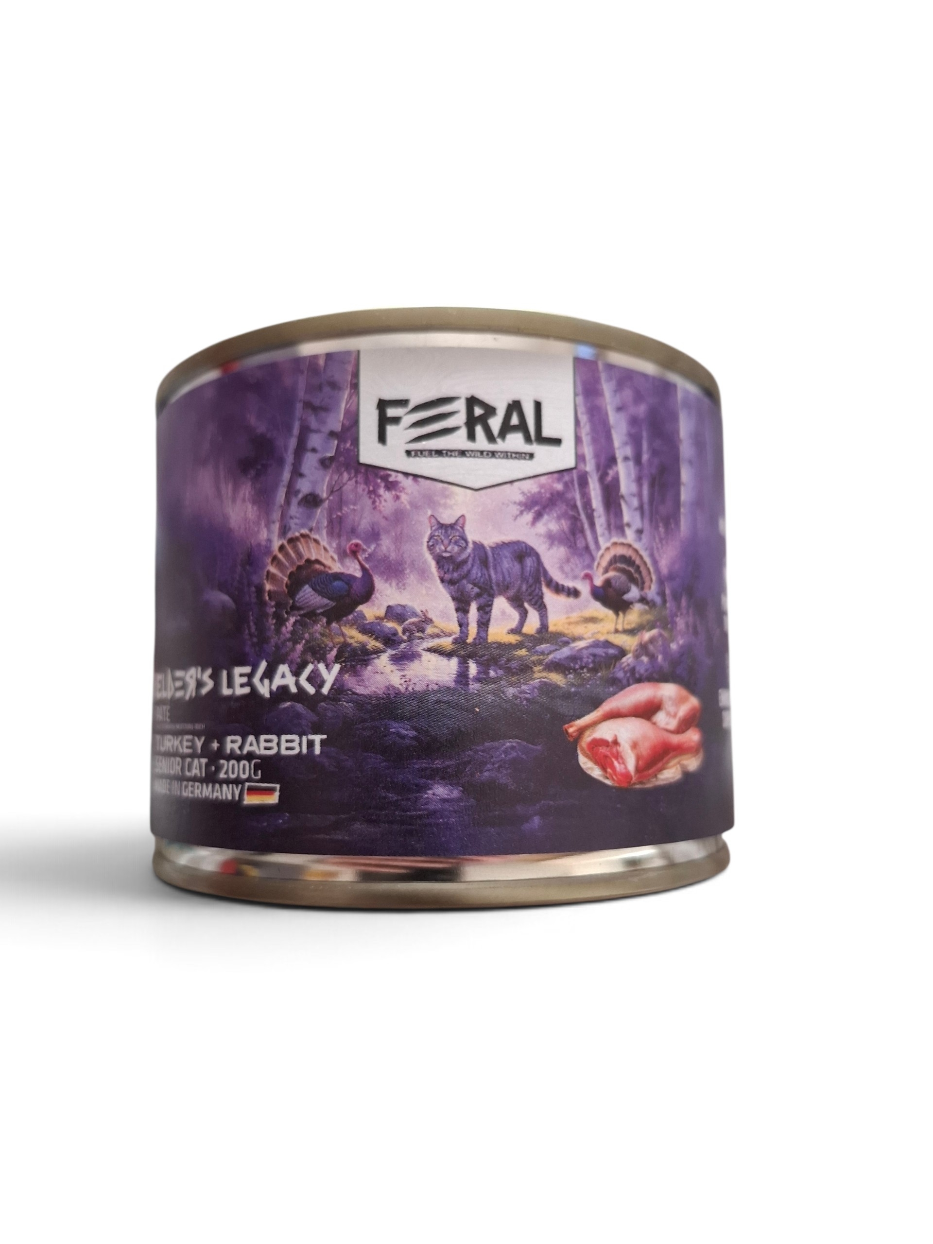 Alimento Húmedo Gato Senior 200 gr. Pavo y Conejo Feral