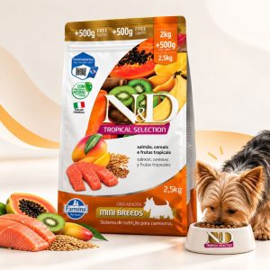 N&D Tropical Seleccion Perro Adultos Salmón/Frutas 2,5 Kg.