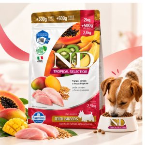 N&D Tropical Seleccion Perro Adultos Pollo/Frutas 2,5 Kg.